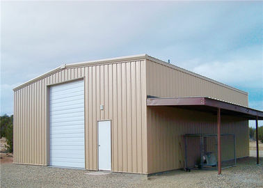 Pre Engineering Light Steel Steel Garage Buildings With Canopy Easy Installation