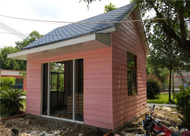 EPS Sandwich Panel Roof Pink Cladding Prefab Steel House For Reception Room