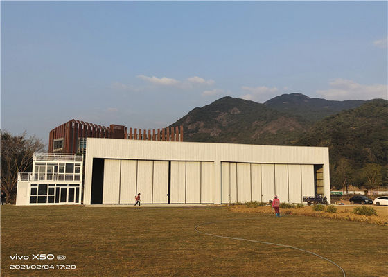 Large Span Sandwich Panel Steel Structure Hangar For Aircraft