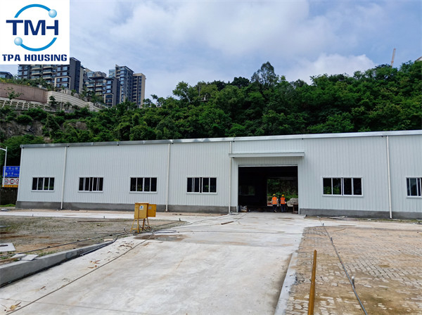 1680sqm Structural Steel H Beam Color Steel Sheet Light Steel Building Structures