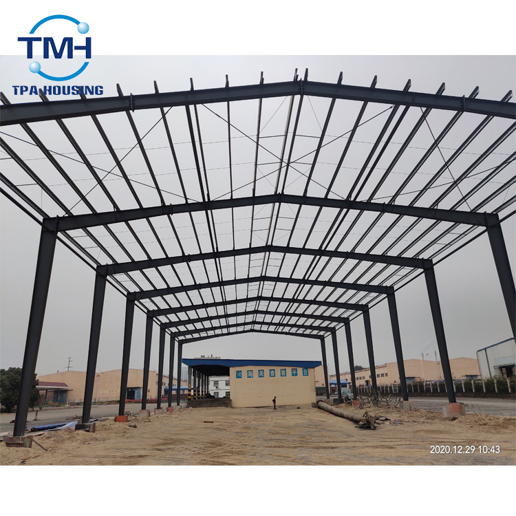Prefab Steel Garage Building Galvanized Metal Frame Structure Architecture For Workshop