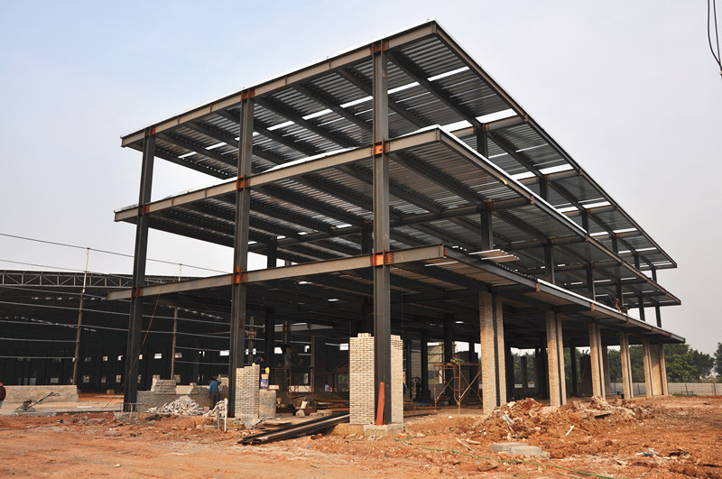 Large Multi - Storey Light Steel Frame Building Metal Structure Construction Customized Size House