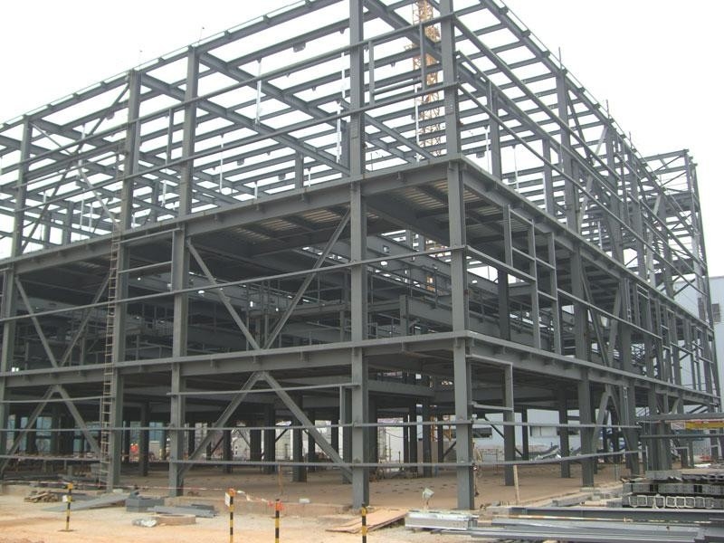 Large Multi - Storey Light Steel Frame Building Metal Structure Construction Customized Size House