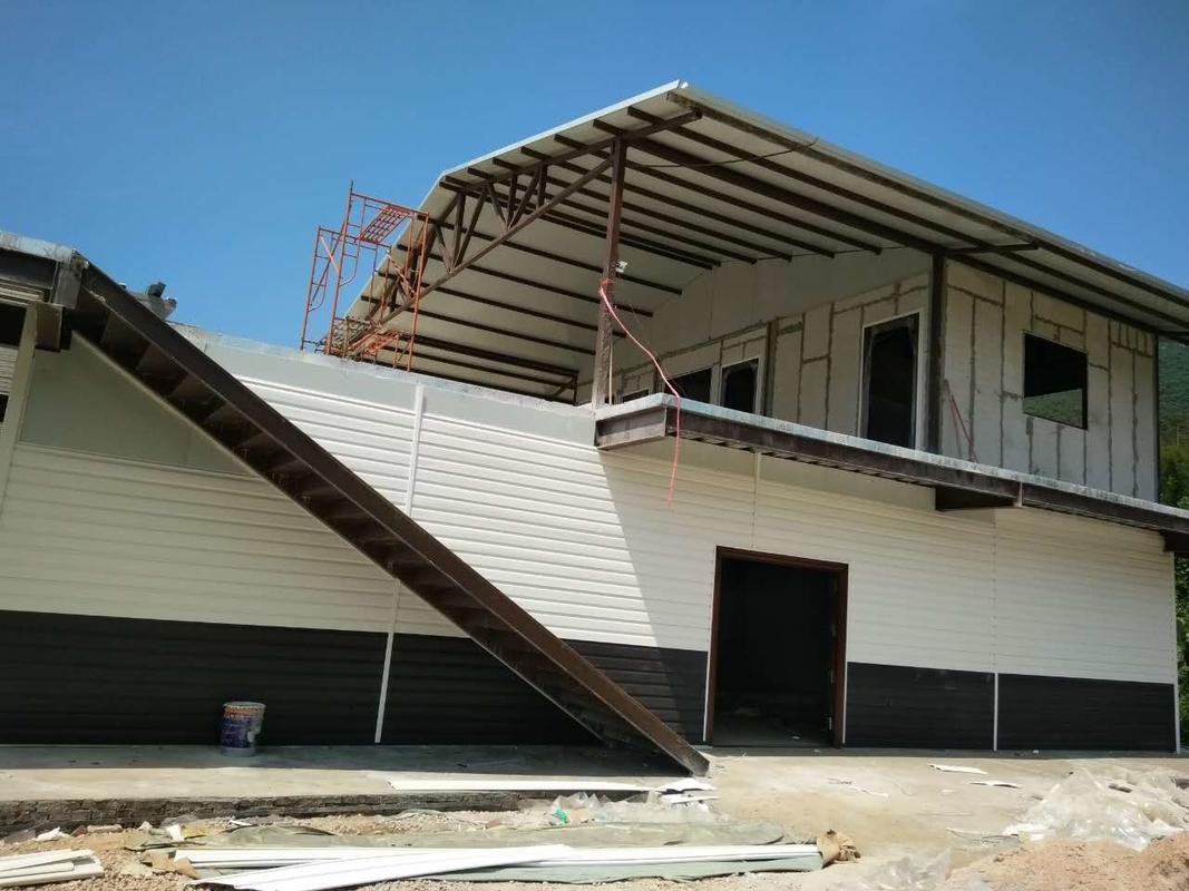 Modern Durable Q235 H Steel Structure Homes Fiber Cement Board Building Villa For Living