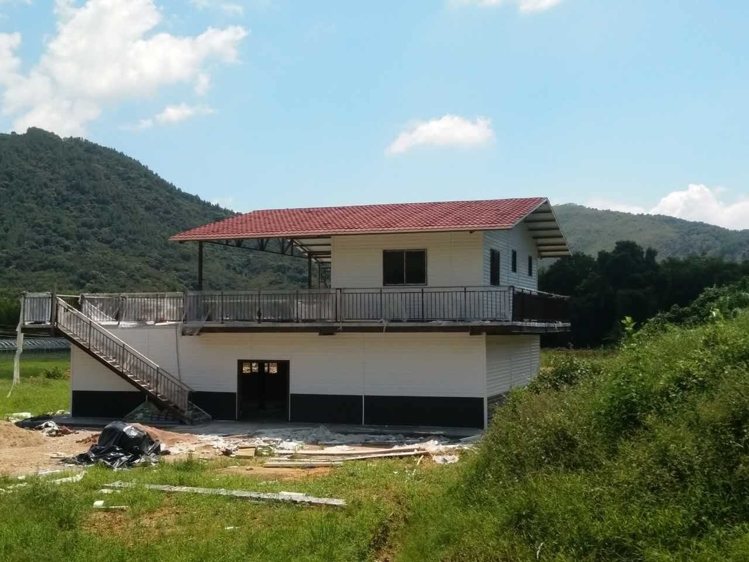 Modern Durable Q235 H Steel Structure Homes Fiber Cement Board Building Villa For Living