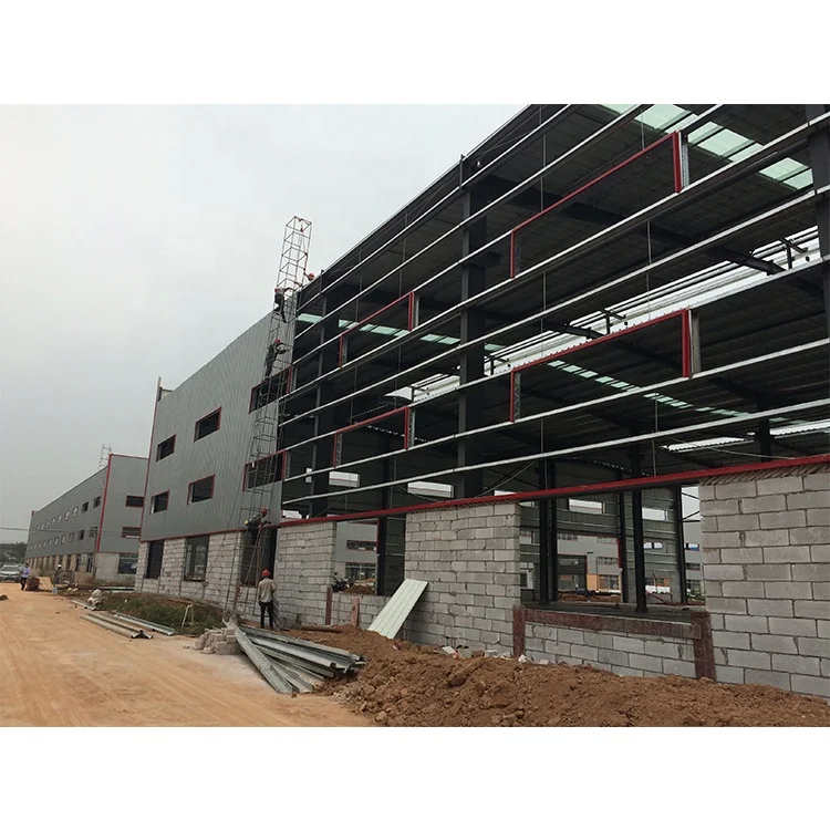 Gable Roof Steel Frame Storage Building Insulated DIY Structure With Concrete Or Gravel Foundation