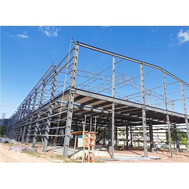 Q235 And Q345 Steel Standard Workshop Sandwich Panel Steel Frame Building