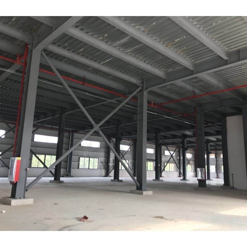 Q235 Heavy Metal Structure Building With Electric Rolling Door And Aluminum Alloy Window