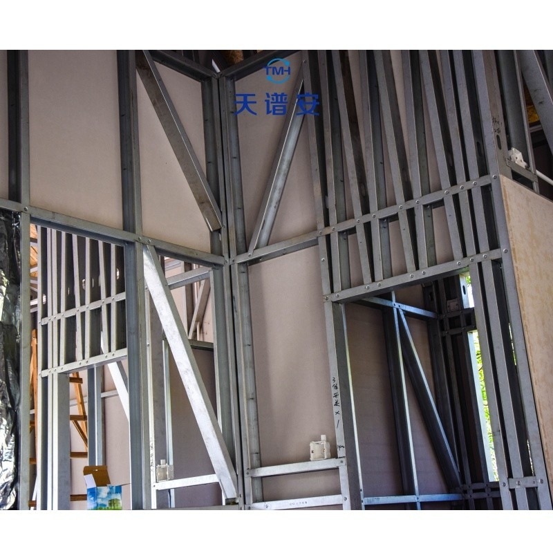 European and American luxury style assembled light steel structure villa with customized aluminum alloy doors and window