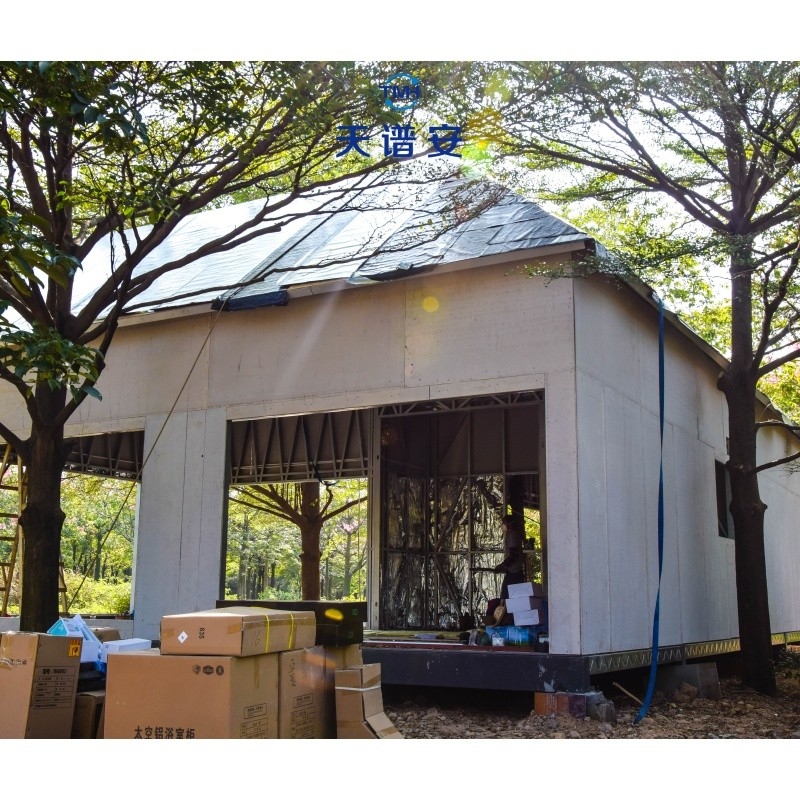 European and American luxury style assembled light steel structure villa with customized aluminum alloy doors and window
