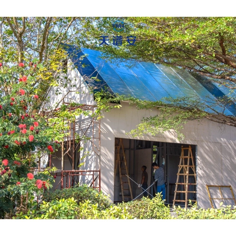 European and American luxury style assembled light steel structure villa with customized aluminum alloy doors and window