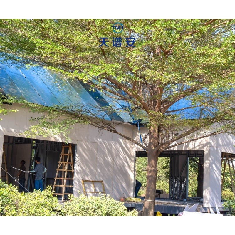 European and American luxury style assembled light steel structure villa with customized aluminum alloy doors and window