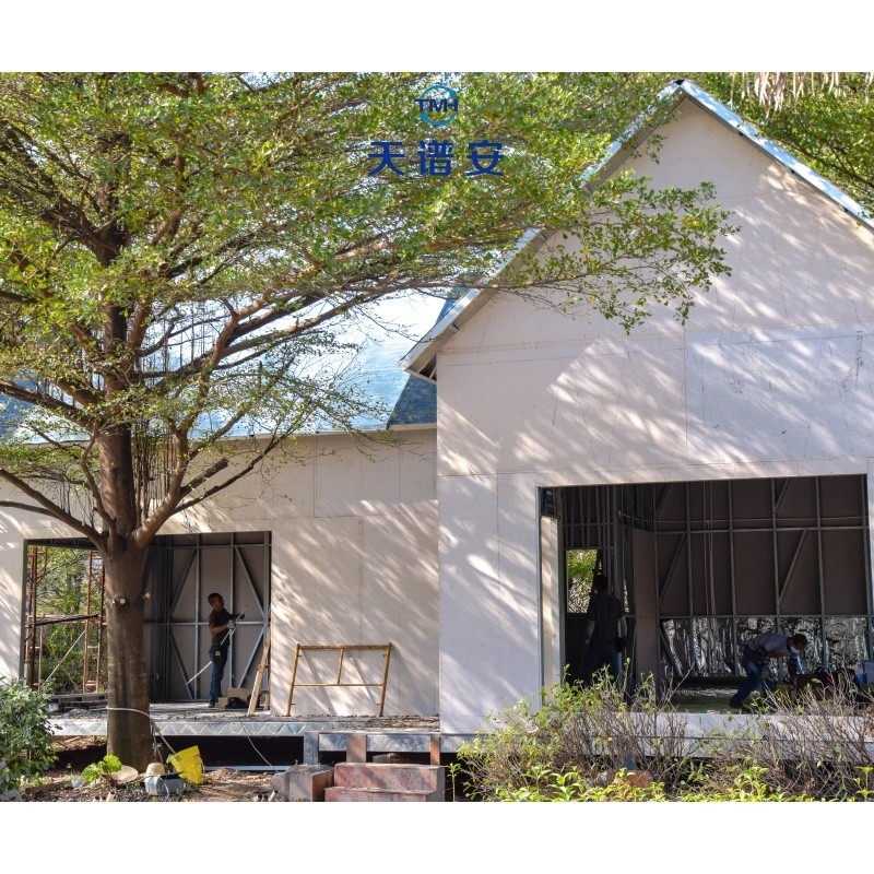 European and American luxury style assembled light steel structure villa with customized aluminum alloy doors and window