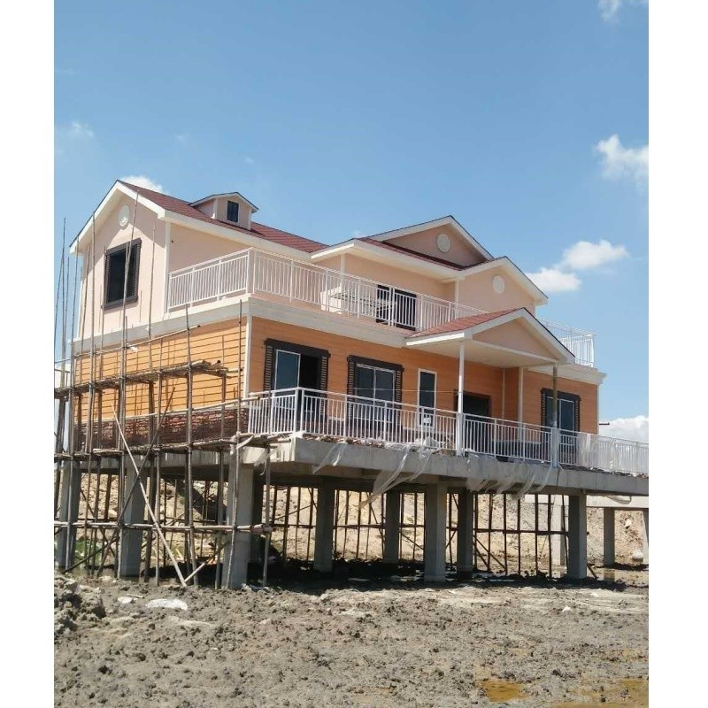 CHINA HOT SELLING STEEL STRUCTURE PREFAB RESORT COTTAGE GARDEN CABIN KIT MINI SMALL FRAME HOUSE