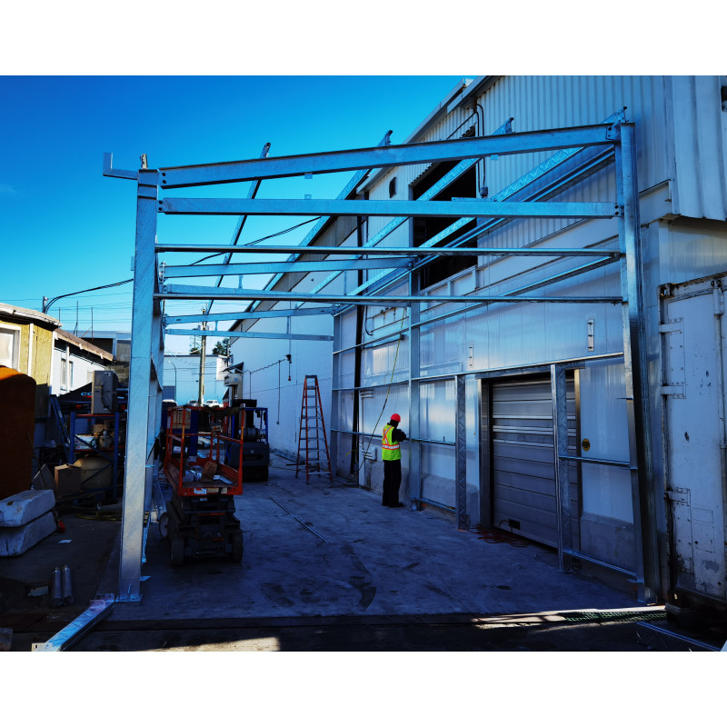 Prefab Light Steel Structure Building Metal Building  Steel Structure Building For A Hot Dip Galvanizing Warehouse