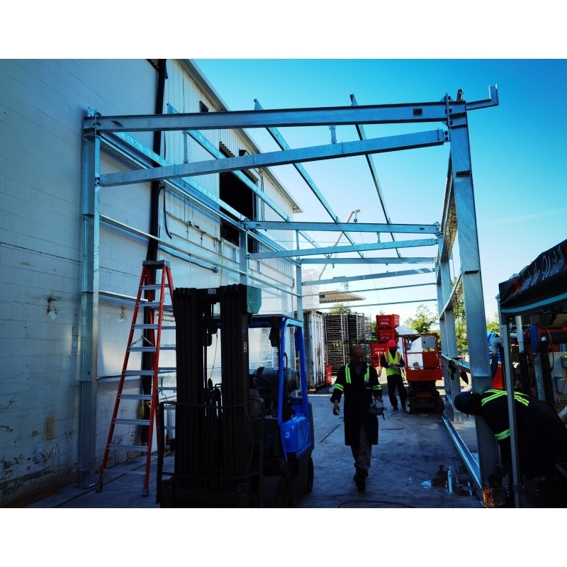 Prefab Light Steel Structure Building Metal Building  Steel Structure Building For A Hot Dip Galvanizing Warehouse