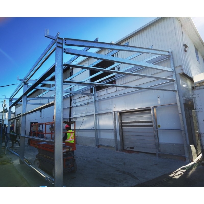 Prefab Light Steel Structure Building Metal Building  Steel Structure Building For A Hot Dip Galvanizing Warehouse