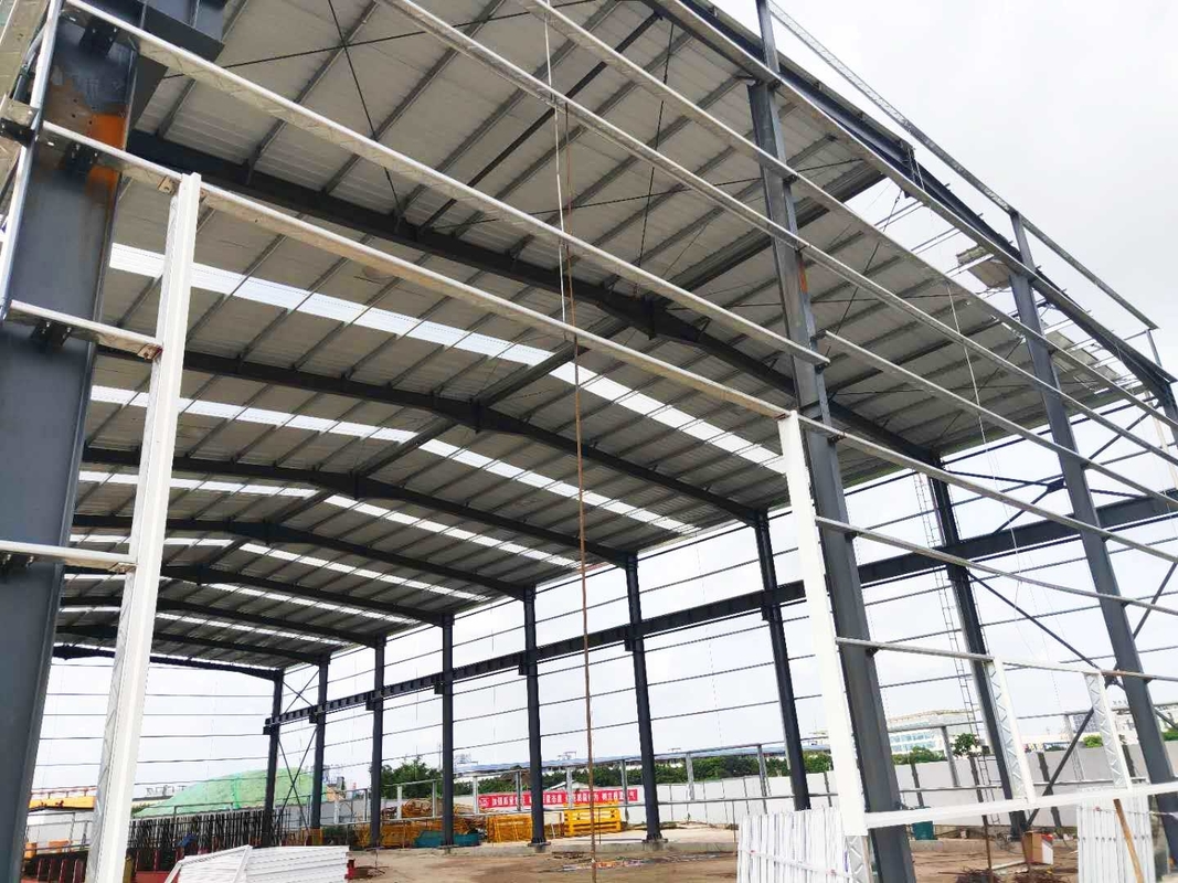 Stable H Steel Structure Industrial Metal Frame Workshop Construction Fast For Subway Workshop