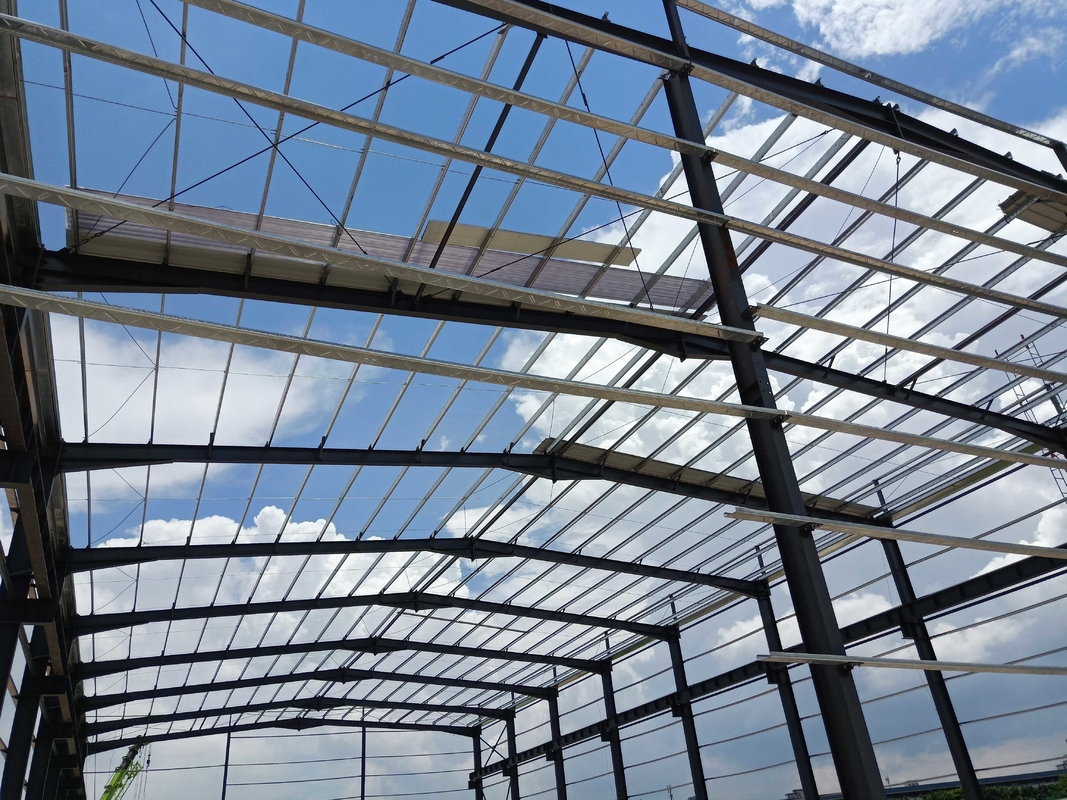 Stable H Steel Structure Industrial Metal Frame Workshop Construction Fast For Subway Workshop