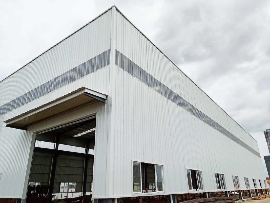 Stable H Steel Structure Industrial Metal Frame Workshop Construction Fast For Subway Workshop