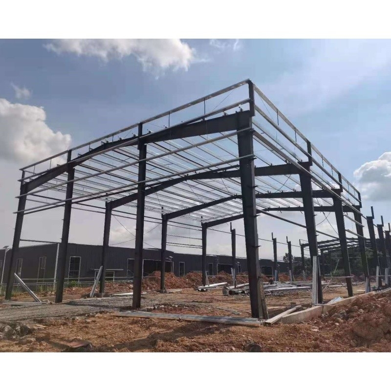 Hot Dip Galvanized Moisture Proof Steel Frame Greenhouse Construction For Vegetable Greenhouse Warehouse