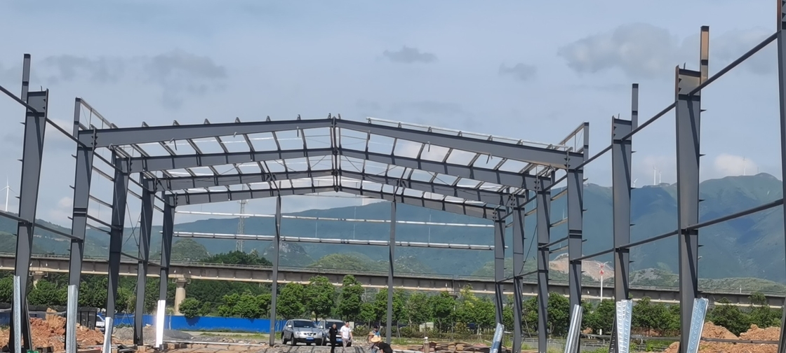 Hot Dip Galvanized Moisture Proof Steel Frame Greenhouse Construction For Vegetable Greenhouse Warehouse