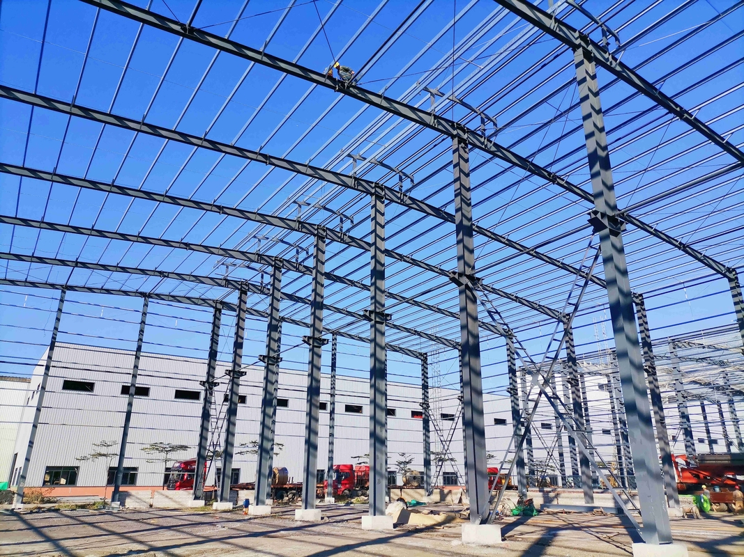 High Strength Galvanized Portal Type Large Span Steel For Factory Building