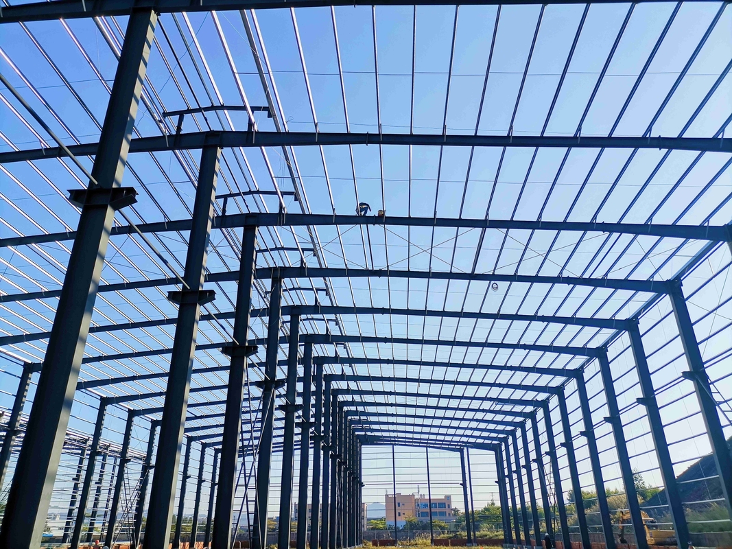 High Strength Galvanized Portal Type Large Span Steel For Factory Building