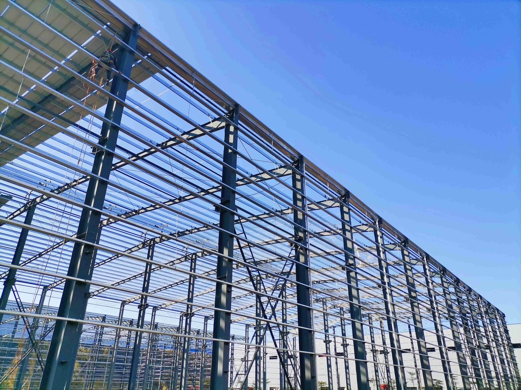 High Strength Galvanized Portal Type Large Span Steel For Factory Building