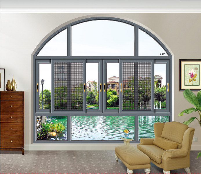 The Thermal Insulation And Sound Insulation Sliding Window With Screen For Bedroom , Study , Balcony , Etc.