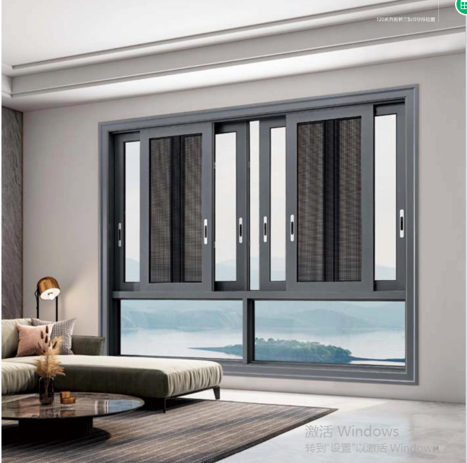 The Thermal Insulation And Sound Insulation Sliding Window With Screen For Bedroom , Study , Balcony , Etc.