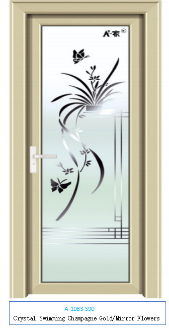 Bathroom aluminum alloy swing door, a variety of patterns to choose from and customize
