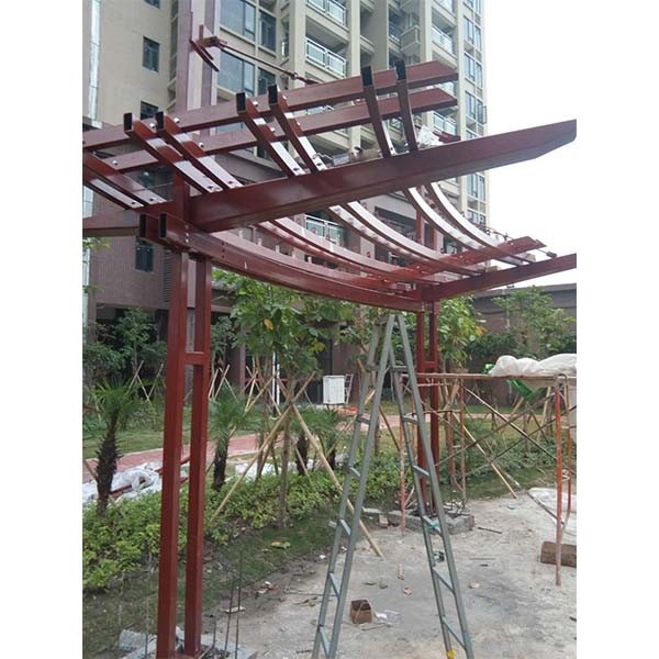 Steel Structure Garden Shed Custom Grid Anti-Corrosion Outdoor Corridor Gallery