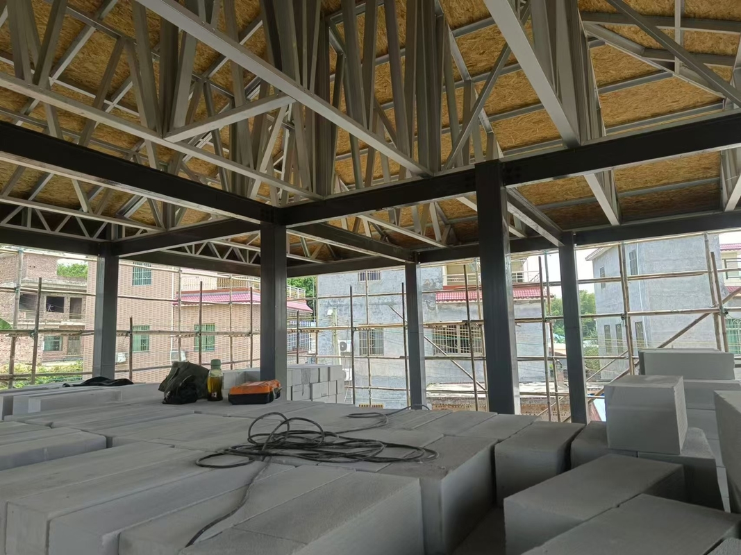 Light Steel Frame Keel Of Steel Structure Prefabricated Luxury Villa Two Storey Prefab House