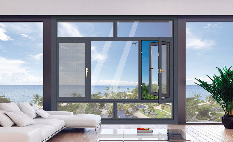 Modern Minimalist Style Casement Window With Hidden Screen Easy To Remove And Clean