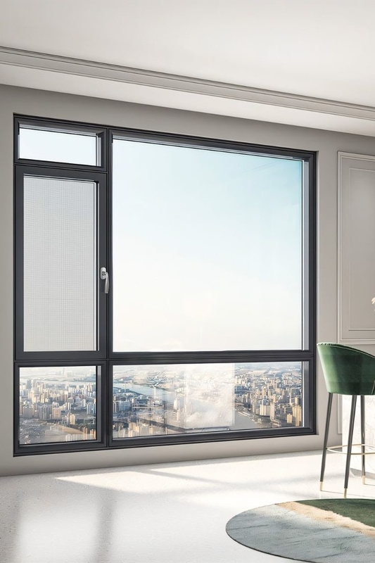 Modern Minimalist Style Casement Window With Hidden Screen Easy To Remove And Clean
