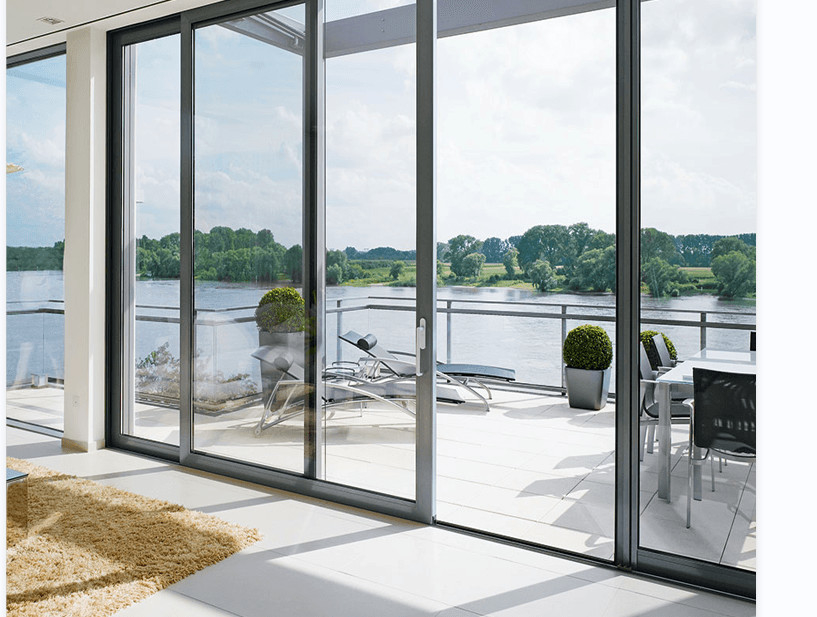 76 Lift Door Aluminum Alloy 6063-T6 Indoor And Outdoor For Private Residences , Villas , Commercial Areas , Offices , Large Balconies