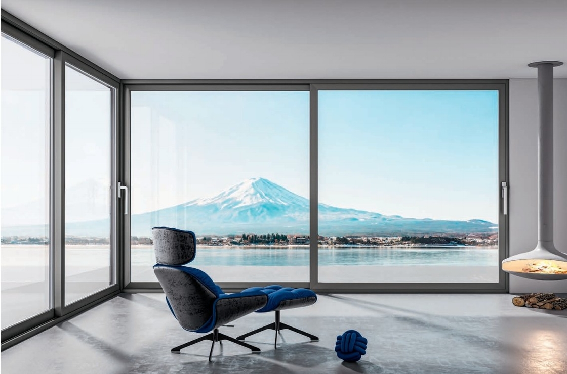 76 Lift Door Aluminum Alloy 6063-T6 Indoor And Outdoor For Private Residences , Villas , Commercial Areas , Offices , Large Balconies