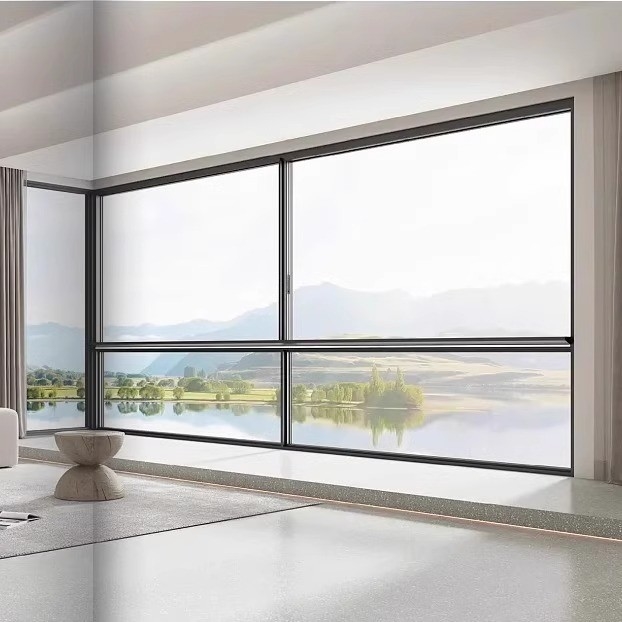 130 Series Suspended Six Track Thermal Break Sliding Window Aluminum Alloy 6063-T6 Villa Closed Balcony Floor To Ceiling Glass