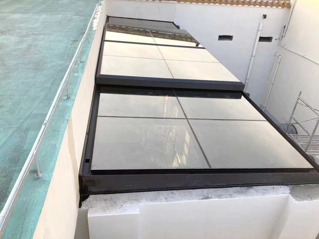 Double Glazed Aluminum Electric Skylight Roof For Hospital Restaurant Hotel House Terrace Roof