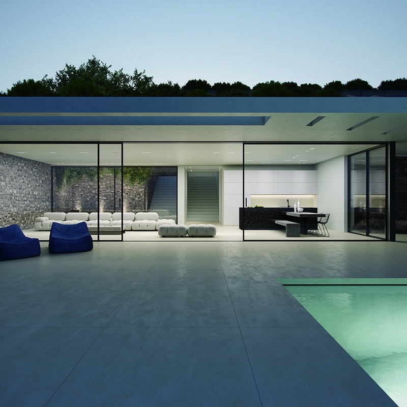 Slim Frame Aluminum Minimalist Sliding Door Exterior Doors For Villas Hotel Offices Kitchen Living Room