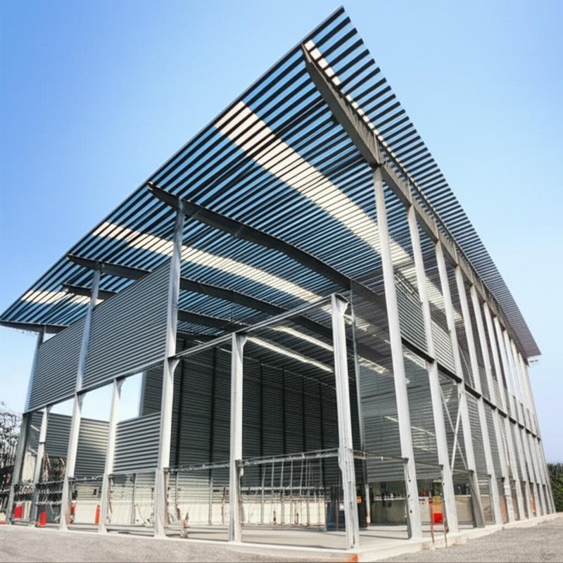 ISO Certified Light Steel Structure Building with Long Life Span ≥50 Years and Earthquake Resistance ≥8 Grade for Warehouse and Workshop