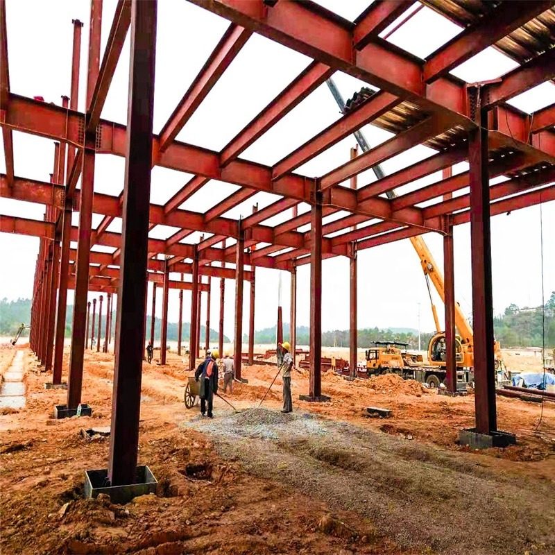 ISO Certified Light Steel Structure Building with Long Life Span ≥50 Years and Earthquake Resistance ≥8 Grade for Warehouse and Workshop