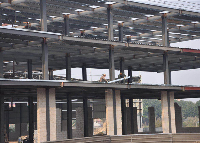 Durable Multi Story Steel Building , Prefab Metal Workshop Easy Assembled
