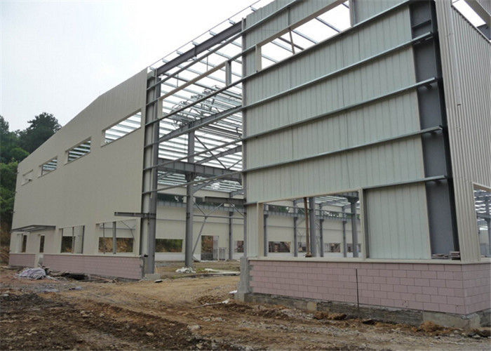Hot Rolled Steel Frame Workshop , Pre Built Metal Shops Ready Made Structural Sections