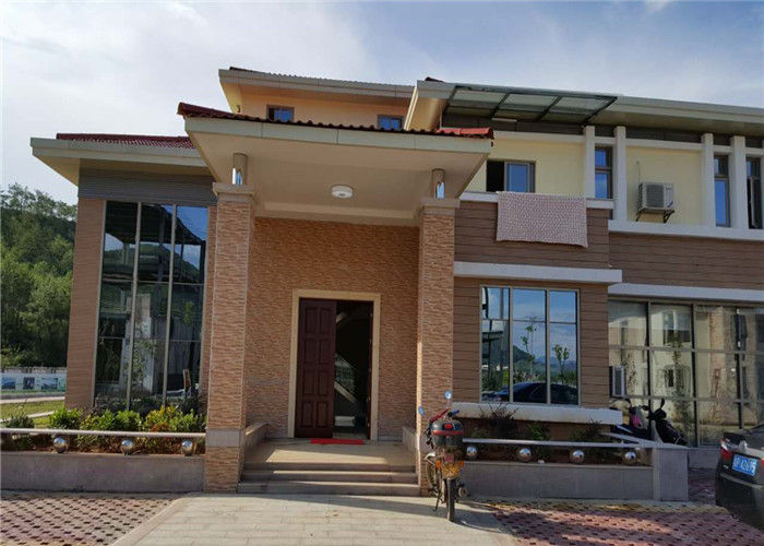 Contemporary Villa Type Prefab Steel House Long Life Span Environmental Friendly
