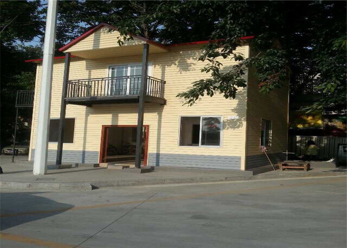 Two Floors Villa Type Sandwich Panel Steel Building House Prefab With Balcony