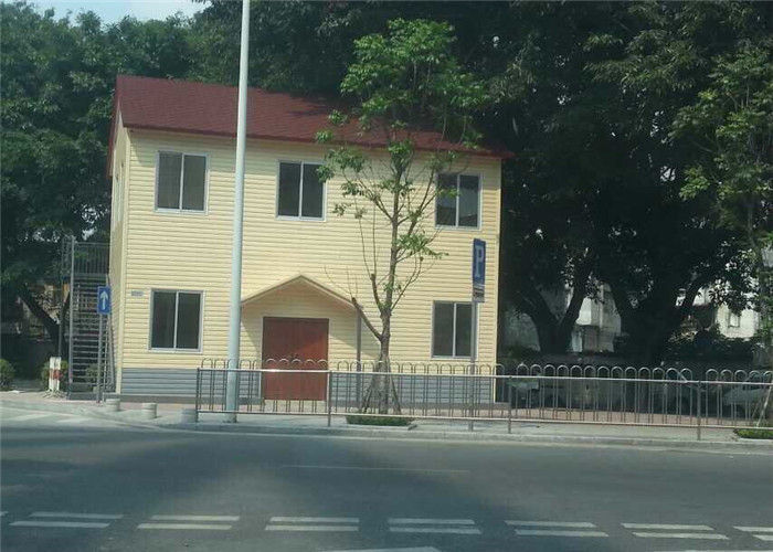 Two Floors Villa Type Sandwich Panel Steel Building House Prefab With Balcony