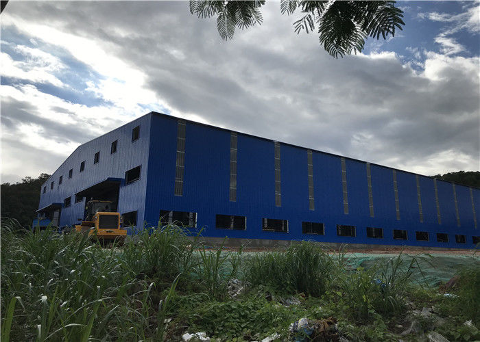 Corrugated Sheet Q345 Steel Frame Workshop Building For Wall