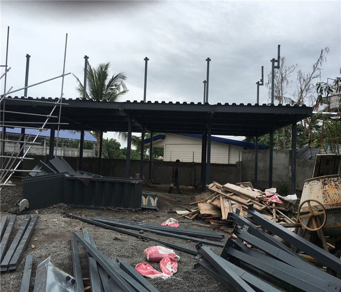 Grey Color H Section Prefabricated Steel Structures For Garages